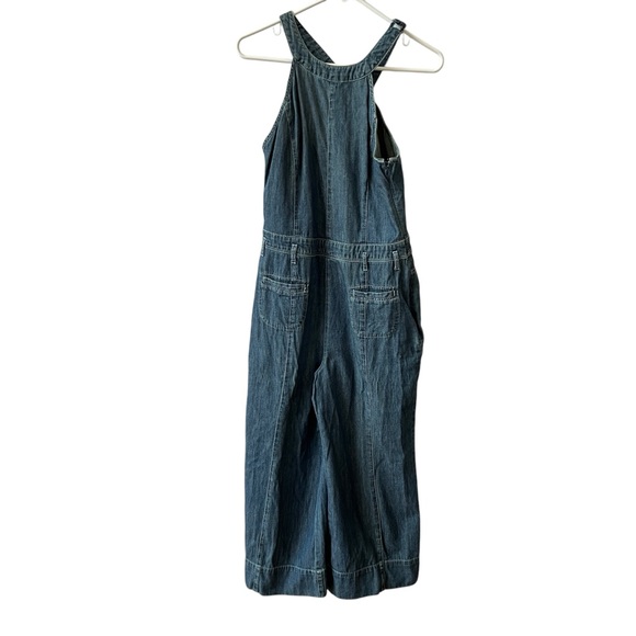 ANTHROPOLOGIE PILCRO & THE LETTERPRESS OVERALLS SZ 6 WIDE LEG BOHEMIAN CROPPED - Picture 2 of 12